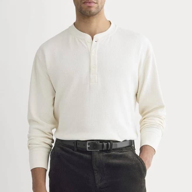 Everlanermal Henley in Cozy Waffle Tee