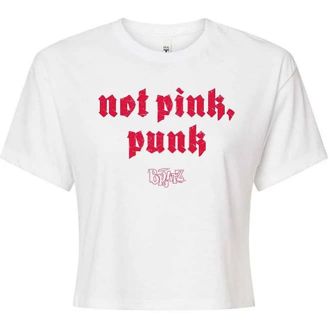 Bratz Not Pink Punk Cropped T-Shirt