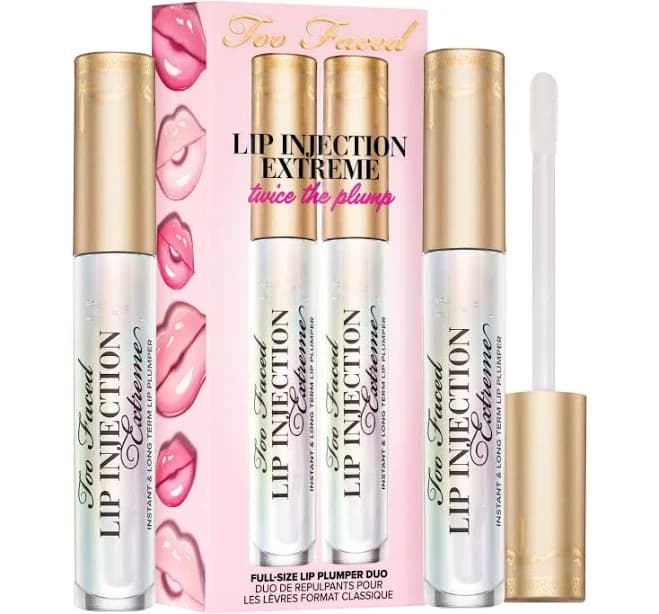 Too Faced Lip Injection Extreme Twice The Plump Lip Gloss Duo