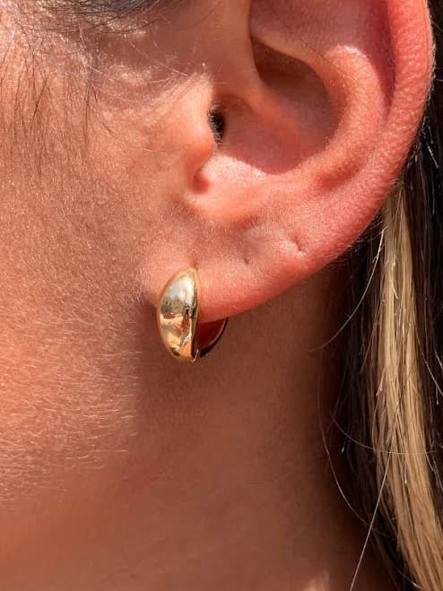 18K Gold Filled Chunky Hoop Earrings
