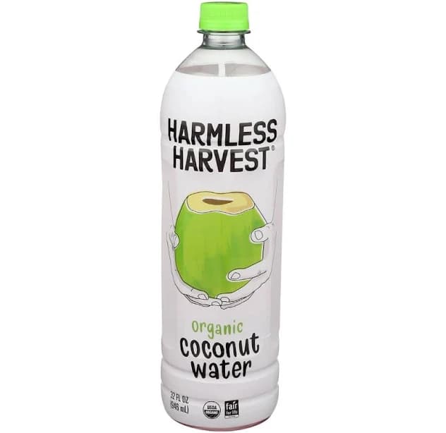 Harmless Harvest Organic Coconut Water, 32 Fluid Ounce -- 6 per case