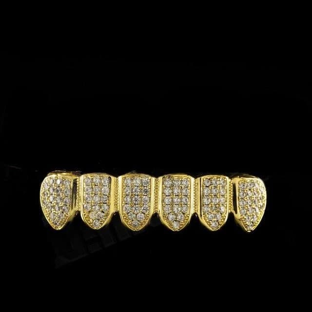 18K Gold Diamond Grillz