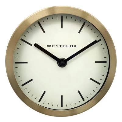 Westclox Analog 6" Gold Quartz Table/Wall Clock