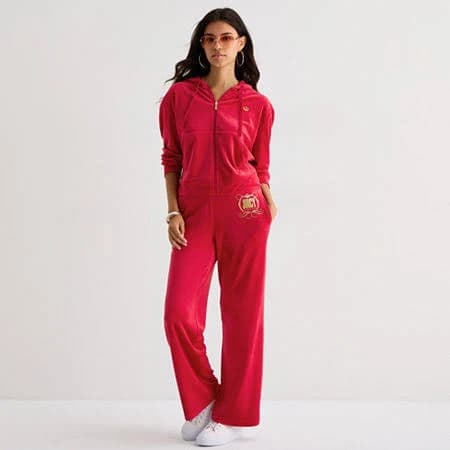 Juicy by Juicy Couture Women's Juniors Flare Mid Rise Track Pants