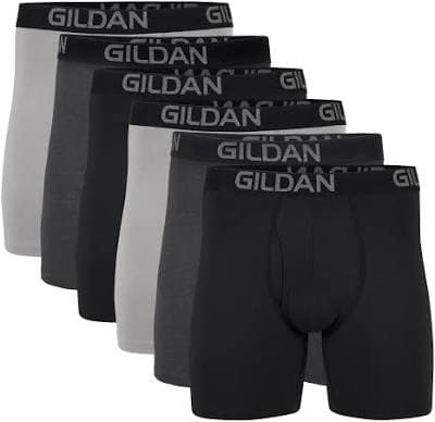 Gildan Men's 6-Pack Cotton Stretch Boxer Briefs
