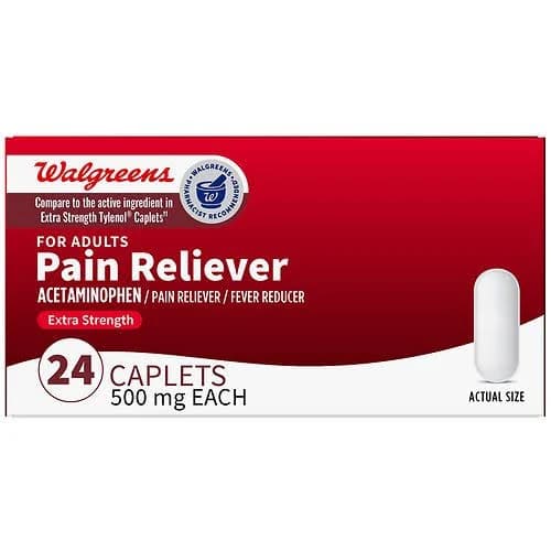 Walgreens Extra Strength Pain Reliever Acetaminophen Caplets