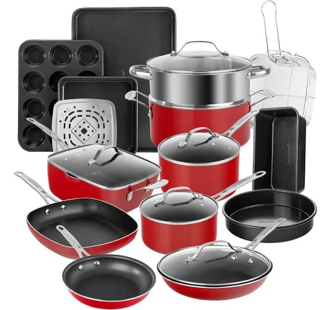 Granitestone 20 Piece Nonstick Aluminum Cookware and Bakeware Set