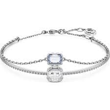 Swarovski Stilla Rhodium Plated Mixed Cut Blue Crystal Bracelet 5668244 | W Hamond Fine Jewellery