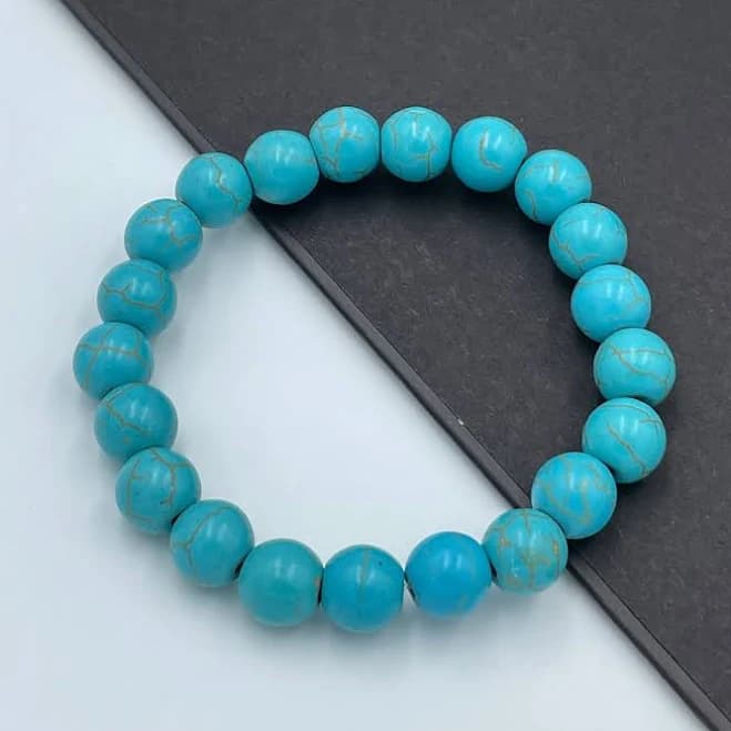 Boho Turquoise Beaded Stretch Bracelet