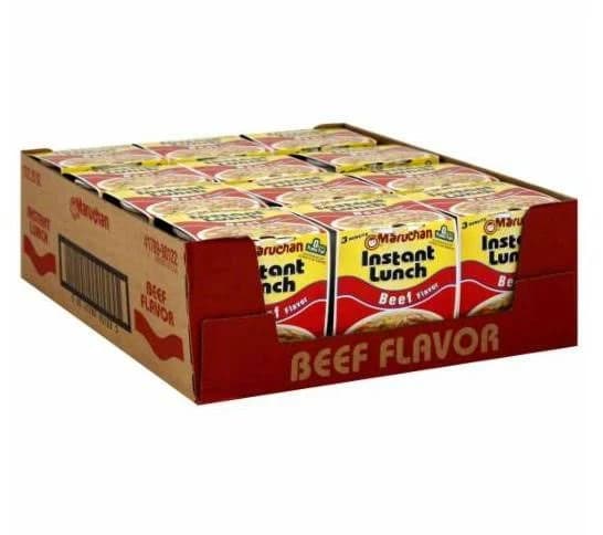 Maruchan Instant Lunch Beef Flavor Ramen Noodle Soup Cups