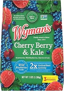 Wyman's Cherry Berry & Kale, 3 lb (Pack of 1) - Strawberries, Cherries, Wild Blueberries & Kale