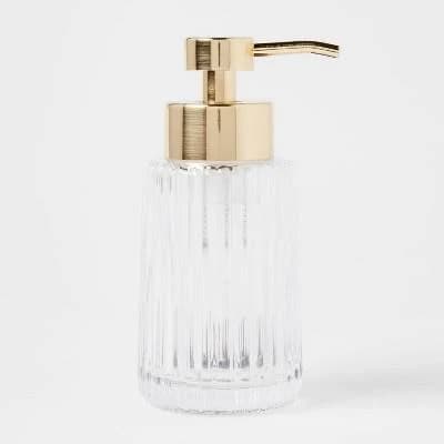 Threshold Ribbed Foaming Glass Soap Pump