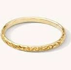 Thin Flower Band Ring - Gold Filled / Size 4