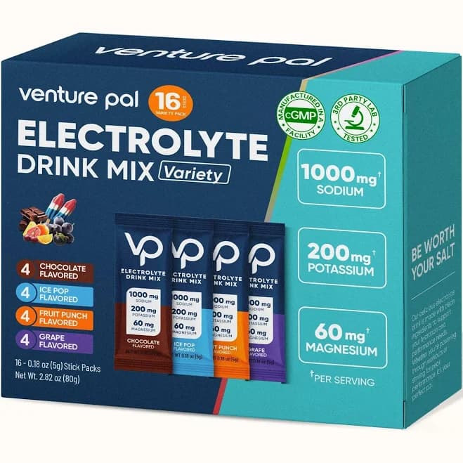 High Sodium Sugar Free Electrolytes Powder Packet Variety Pack