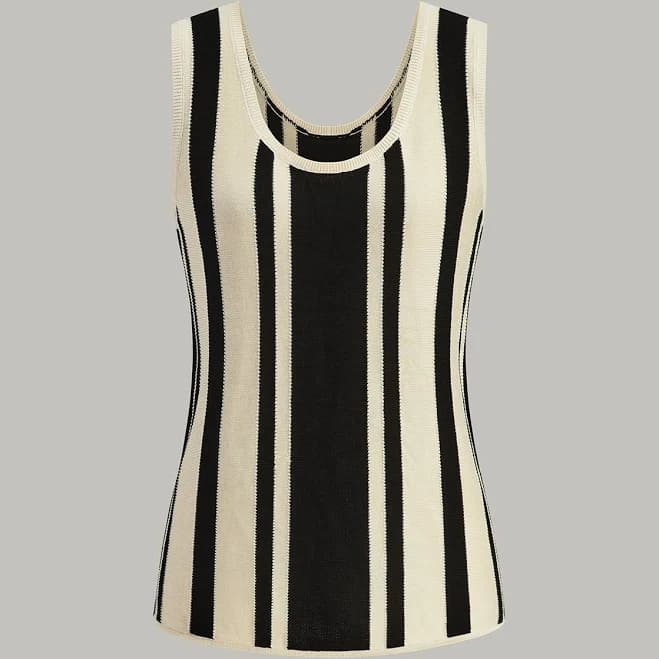 Striped Knit Tank Top