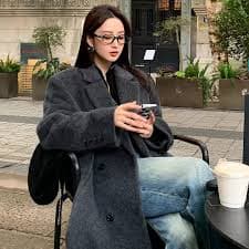 Long-Wool-Tweed-Straight-Shoulder-Coat – The Korean Fashion