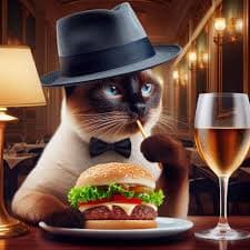 Original "Whimsical Cat Portrait Blending Style and Gourmet Elegance" Other Art - For Sale - Foundmyself