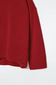 CHUNKY CASHMERE TURTLENECK JUMPER - RED | COS