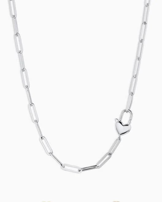 Gorjana Heart Padlock Necklace