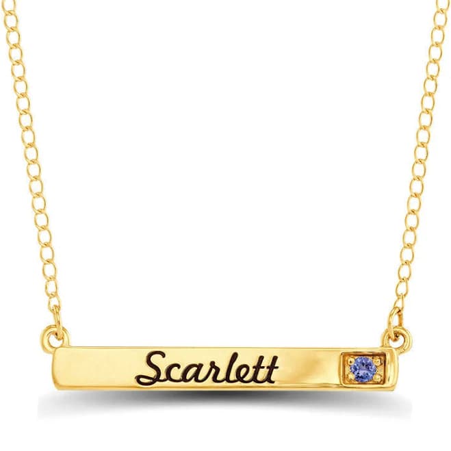 Zales Birthstone Bar Necklace