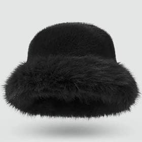Plush Faux Fur Fluffy Bucket Hat