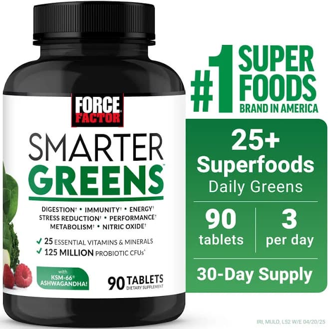 Force Factor Smarter Greens Tablets