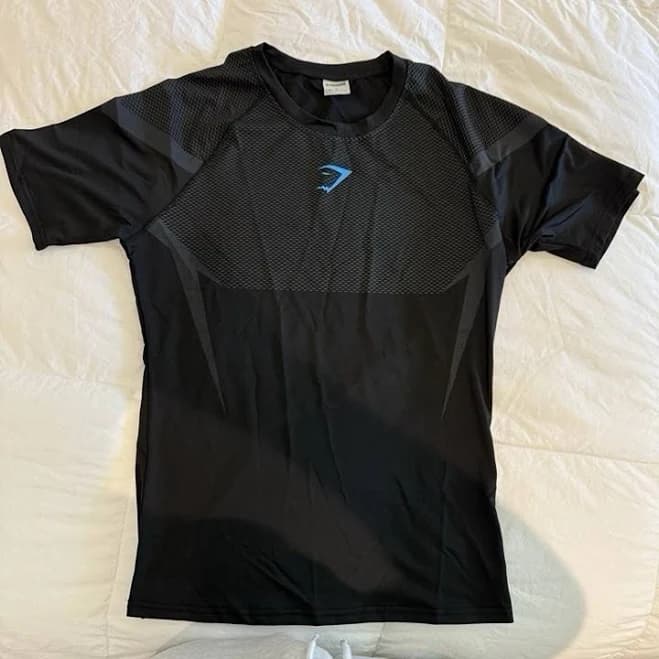 Gymshark Gymshark Onyx 5.0 Seamless T-shirt - Black Blue