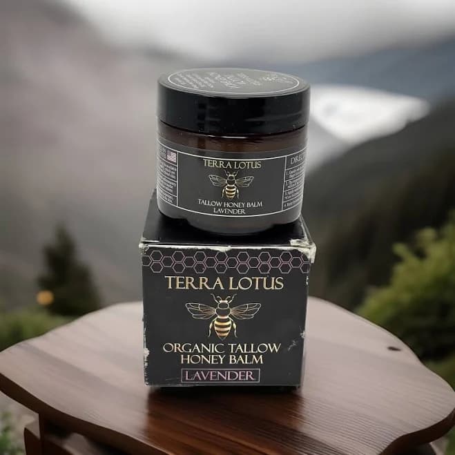 Terra Lotus Organic Grass-fed Beef Tallow Honey Balm Lavender