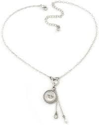 Amazon.com: Avalaya Vintage Inspired Mother of Pearl 'Angel' Pendant With Silver Tone Chain - 36cm L/ 7cm Ext : Clothing, Shoes & Jewelry