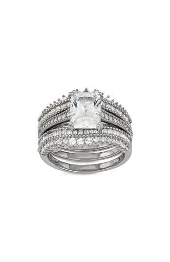 Sterling Silver White Sapphire Stackable Ring