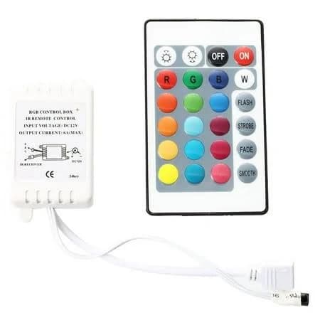 Ir Box Remote Controller 24 Keys for RGB LED Light Strip, Size: 50, White