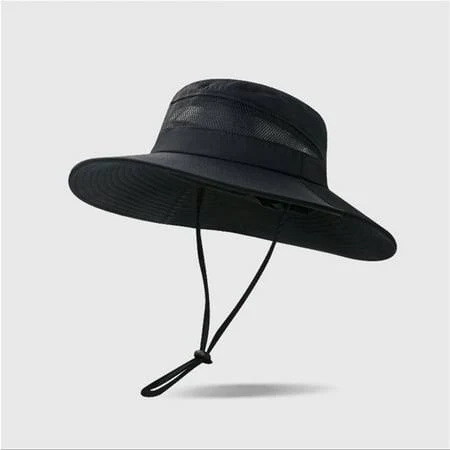 Hassda Wide Brim Bucket Hat with Adjustable Chin Strap