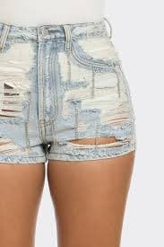 Rebel Spirit Distressed Denim Shorts – Acire Fashion
