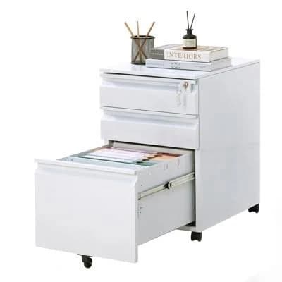 3 Drawer Mobile File Cabinet with Lock