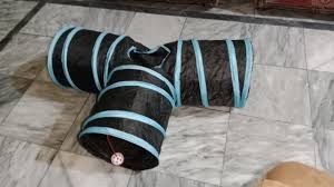Polyester Collapsible 3 Way Pets Cat Tunnel Toy for Kittens Puppies Rabbits Pet Toys with Ball Crinkle Fabric - PS407 - PS-TO | Daraz.pk