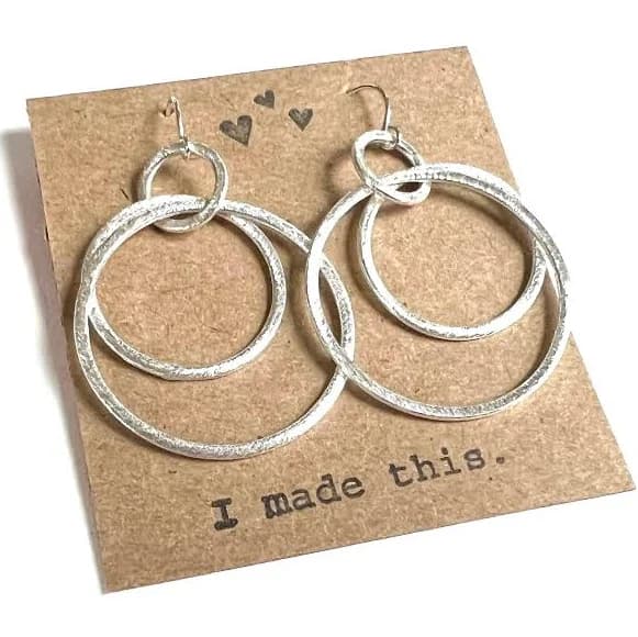 Modern Statement Hoop Dangle Earrings