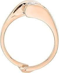 Amazon.com: KATARINA Diamond Bypass Solitaire Promise Ring in 14k rose Gold (3/8 cttw, J-K, SI2-I1) (Size-4.5) : Clothing, Shoes & Jewelry