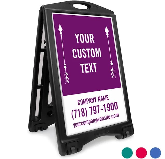 Custom Portable Sidewalk Sign Corrugated Plastic