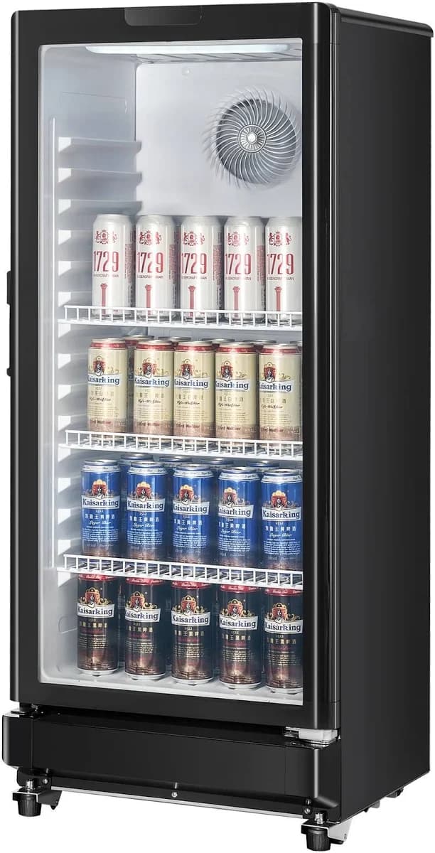 VEVOR 5.7 Cu.Ft Glass Door Commercial Merchandiser Refrigerator