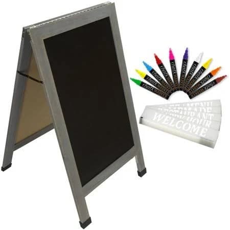Excello Global Products Sandwich Board Sidewalk Chalkboard Sign