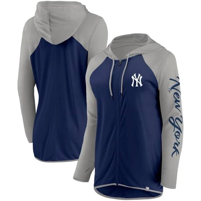 Fanatics Women's New York Yankees Script Sleeve Full-Zip Hoodie