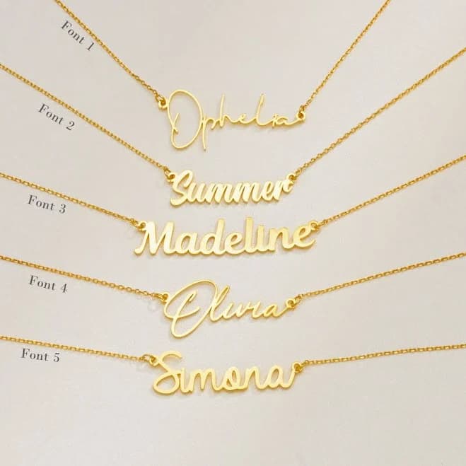 18K Gold Personalized Name Necklace