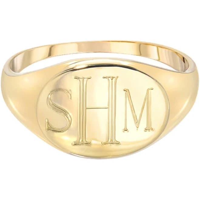 Monogram Oval Signet Ring