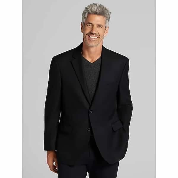 Joseph Abboud Classic Fit Wool Blend Blazer in Black Solid – Men’s Size 40 Regular Business Casual Sport Coat