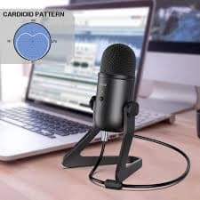 FIFINE USB Podcast Microphone for Recording Streaming on PC and Mac,Condenser Computer Gaming Mic for PS4.Headphone Output&Volume Control,Mic Gain Control,Mute Button for Vocal,YouTube.(K678) : Amazon.ae: Musical Instruments