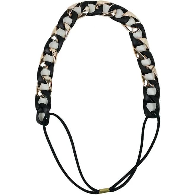 Chain Headband Headwrap Hairband W/elastic