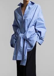 Birkholm Double Sleeve Tie Shirt - Blue – The Frankie Shop Europe