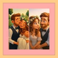 Custom Pixar Style Wedding Portrait: Romantic Cartoon Couple Illustration (digital File) - Etsy Australia