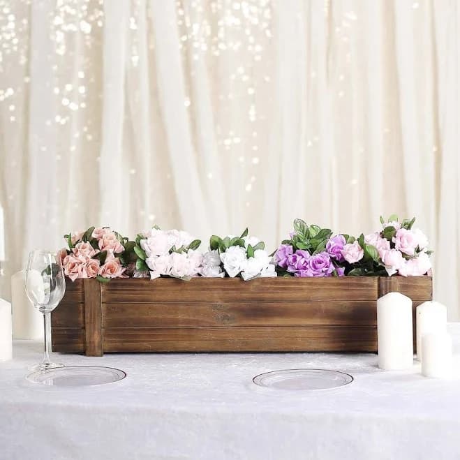 Rustic Wood Planter Box
