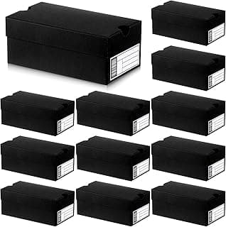 12 Sets Mini Shoe Gifts Boxes for Party Favors 6.1 x 3.9 x 2.5 Inches Sports Mini Sneaker Box with Editable Label for Candies Cookies Snacks(Black,6.1 x 3.9 x 2.5 Inches)